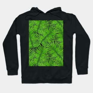 Palm leaves watercolor II Hoodie